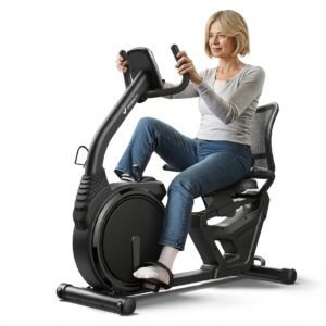 MERACH Recumbent Exercise Bikes For Home, Light Commercial High-End Recumbent Bike For Seniors Adults, Magnetic Recumbent Exercise Bike With Smart Bluetooth And Exclusive App, LCD, Heart Rate Handle