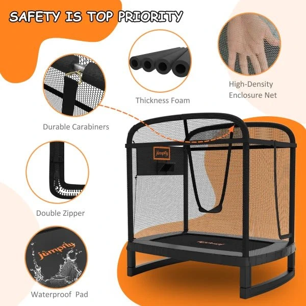 JumpFly 6FT Toddler Trampoline for Kids with Swing - Image 3