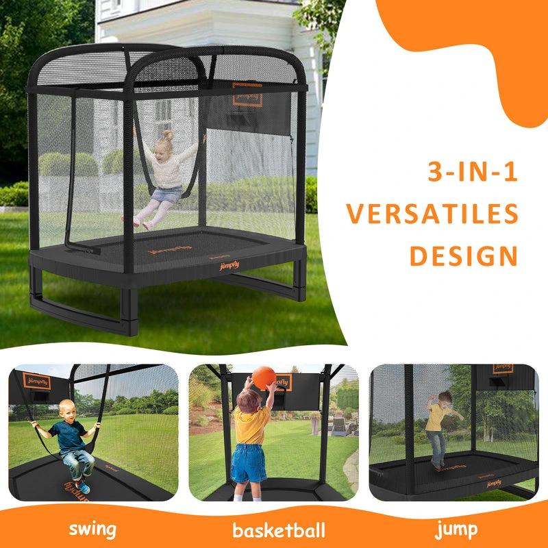 JumpFly 6FT Toddler Trampoline for Kids with Swing - Image 5