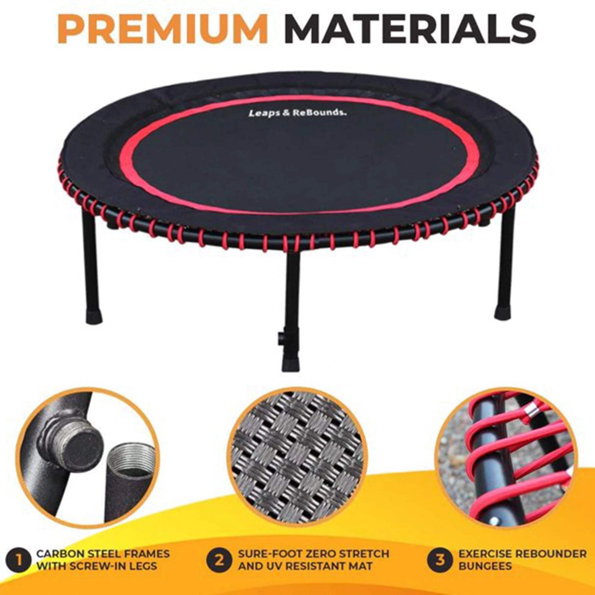 The Leaps & ReBounds Fitness Trampoline - Bungee Rebounder - Image 5