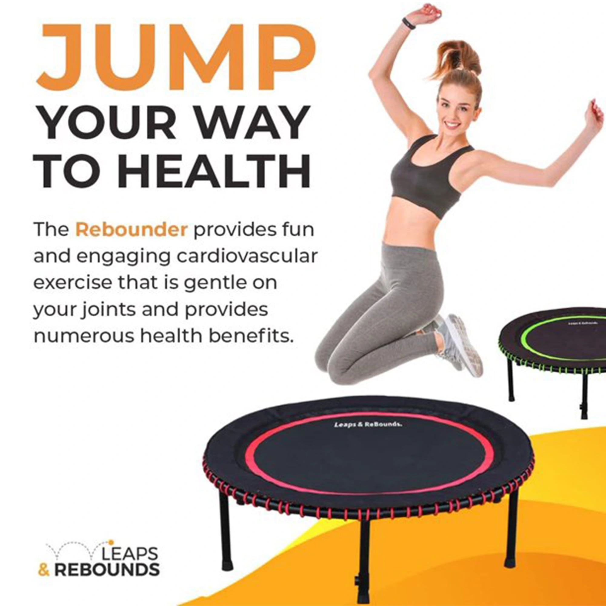The Leaps & ReBounds Fitness Trampoline - Bungee Rebounder - Image 8