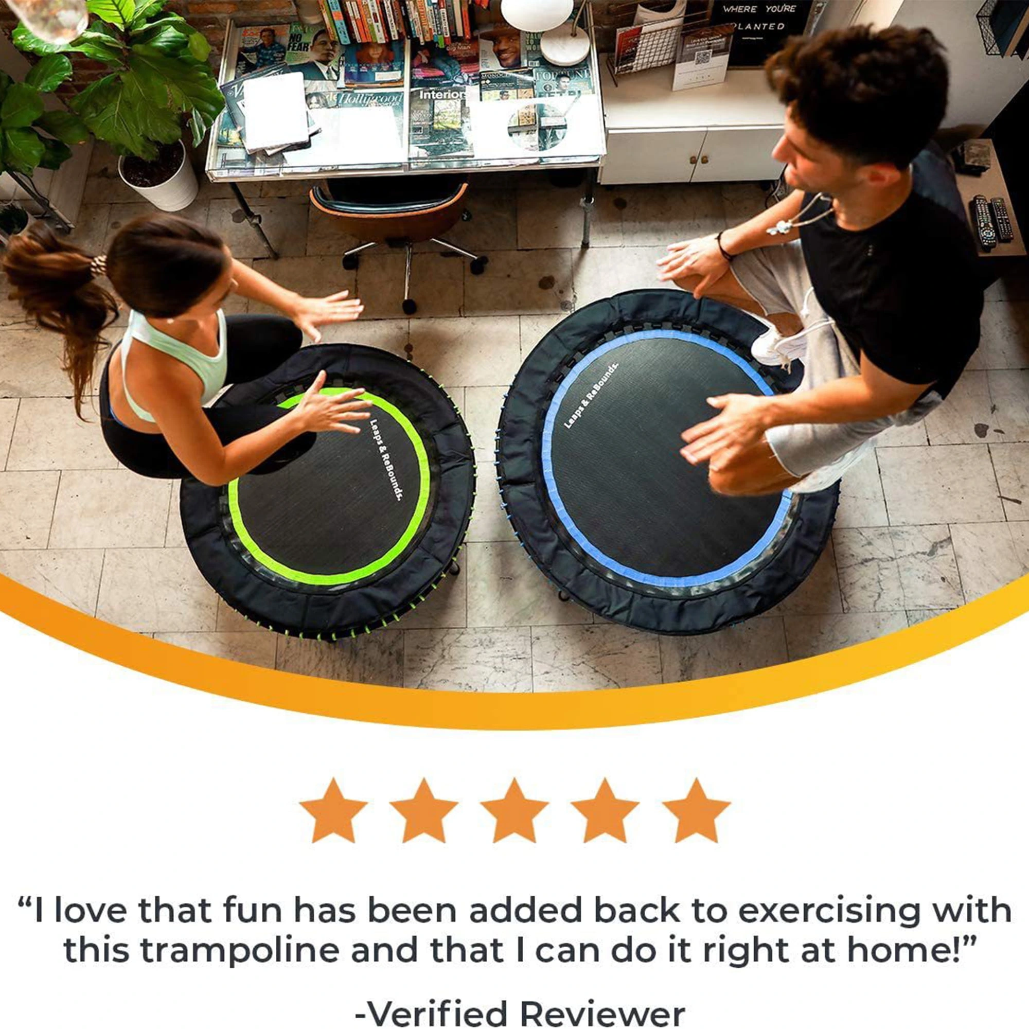 The Leaps & ReBounds Fitness Trampoline - Bungee Rebounder - Image 10