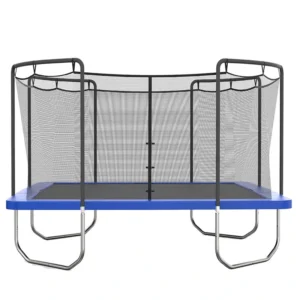 Skywalker Trampolines 15' x 15' Square Trampoline with Safety Enclosure Net - Blue Heavy-Duty Outdoor Trampoline for Kids & Adults, Rust-Resistant Steel Frame