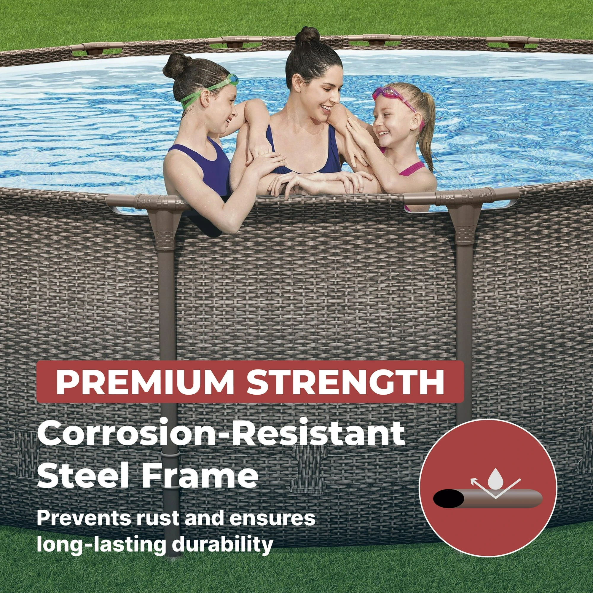 Coleman Power Steel 18 ft. x 48 in. Round Metal Frame Above Ground Pool Set - Image 7