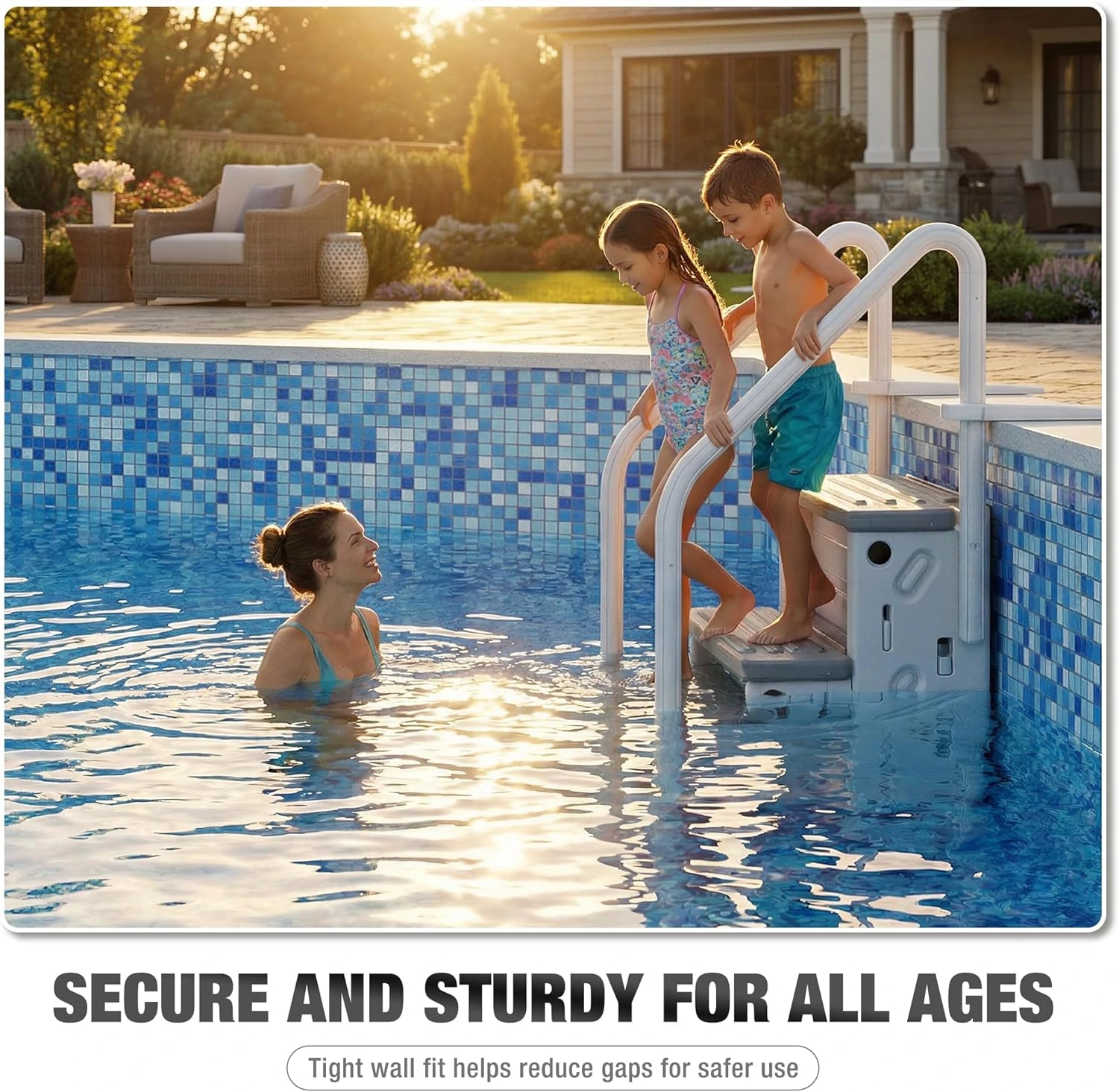BETISEF Pool Ladder Above Ground, Heavy Duty 4Step Pool Ladder with Dual Handrails and Nonslip Steps, 500 LBS Load Capacity, for 46-58 Inch - Image 7