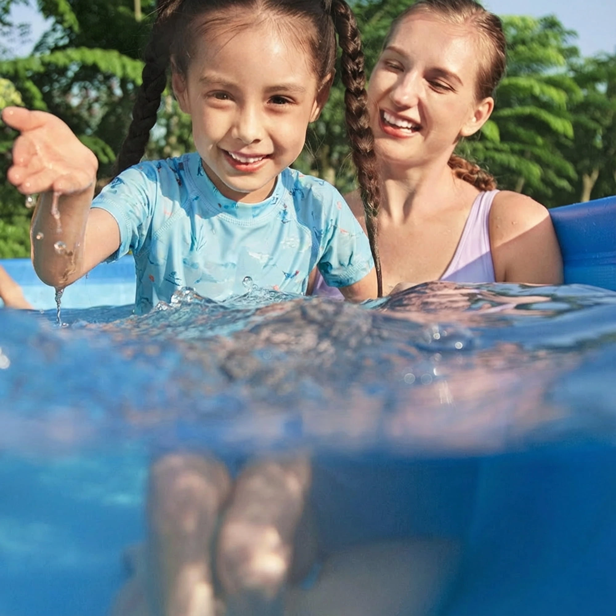 Bestway Steel Pro MAX 15' x 48" Round Above Ground Swimming Pool & Pool Ladder - Image 8