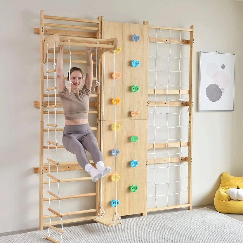 Avenlur Walnut | Swedish Ladder Jungle Gym Wall Mounted - Image 5