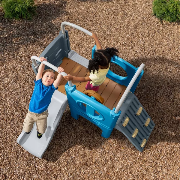 Step2 Scout & Slide Climber, Kids Outdoor Playset, Backyard Playground Set, Slide, Climbing Wall, Tunnel, Outside Vintage Style Jungle Gym, for Toddlers 2-6 Years Old - Image 7