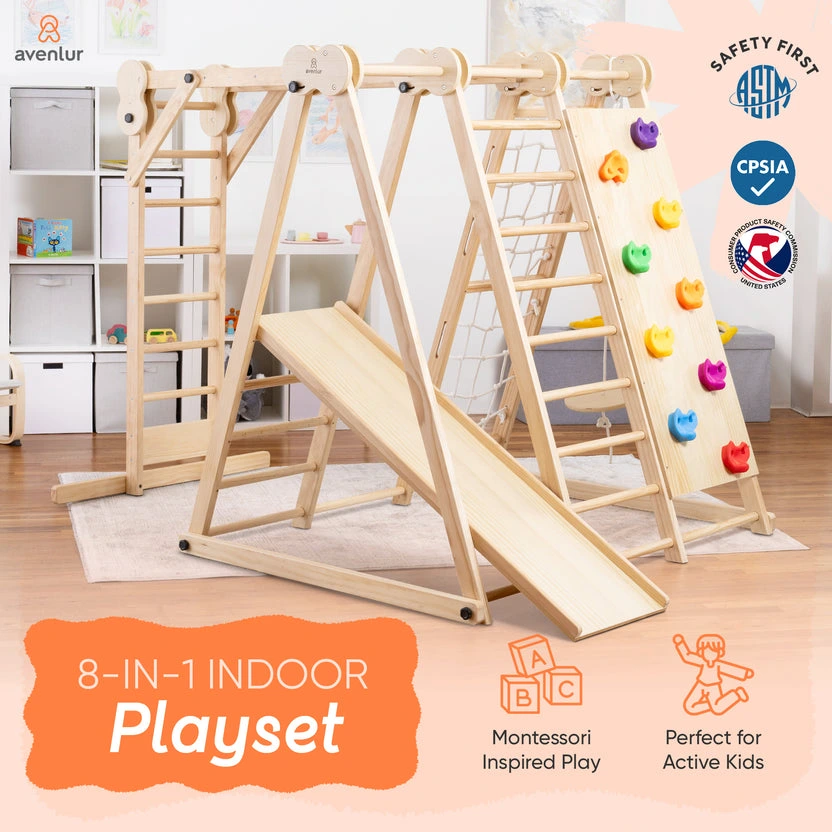 Avenlur 8 in 1 Chestnut | Foldable Jungle Gym - Image 8