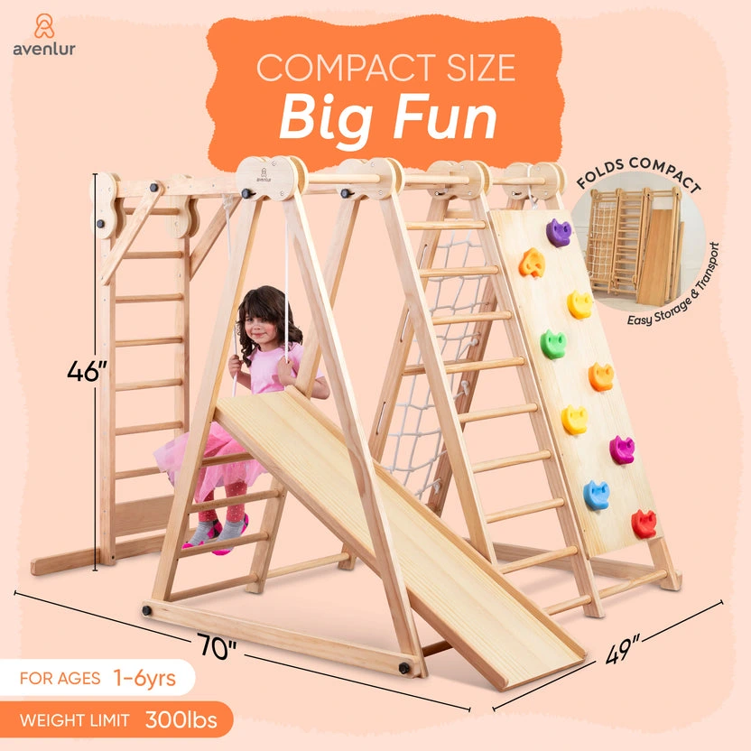 Avenlur 8 in 1 Chestnut | Foldable Jungle Gym - Image 7