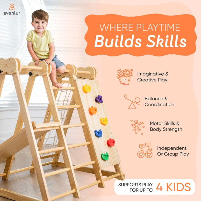 Avenlur 8 in 1 Chestnut | Foldable Jungle Gym - Image 5