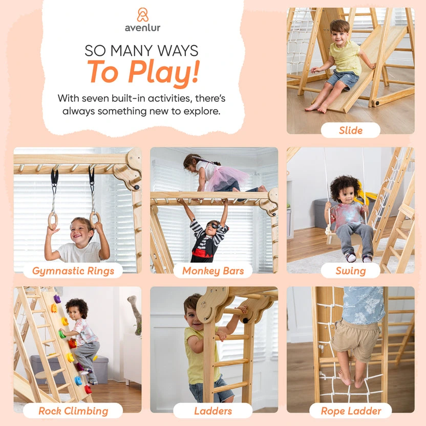 Avenlur 8 in 1 Chestnut | Foldable Jungle Gym - Image 9