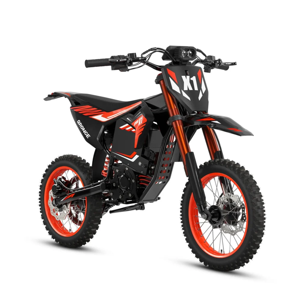 X1 Spark Electric Dirt Bike, 4500W Peak up to 60 Miles, 50MPH, 60V 28.8Ah Battery E-Bike, 14"/12" Fat Tire Electric Motorcycle for Mountain off-Road Adults, E-Mountain Bike, Comply with UL2849 by SGS