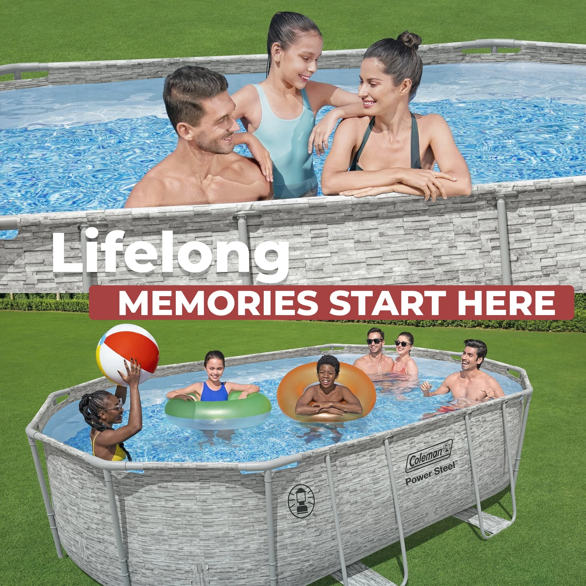 Coleman Power Steel 16' x 10' x 42" Oval Above Ground Pool Set - Image 10